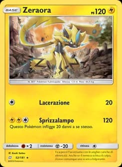 Zeraora card in Italian