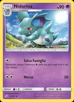 Nidorina card in Italian