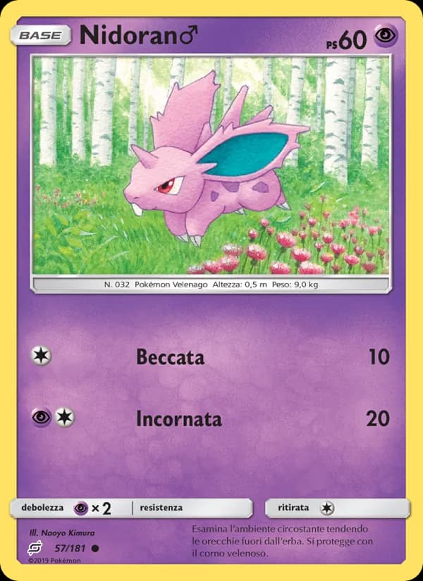 Nidoran♂ card in Italian