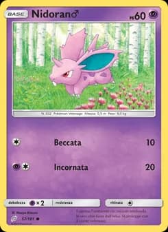 Nidoran♂ card in Italian