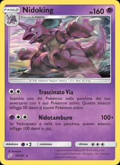 Nidoking card in Italian