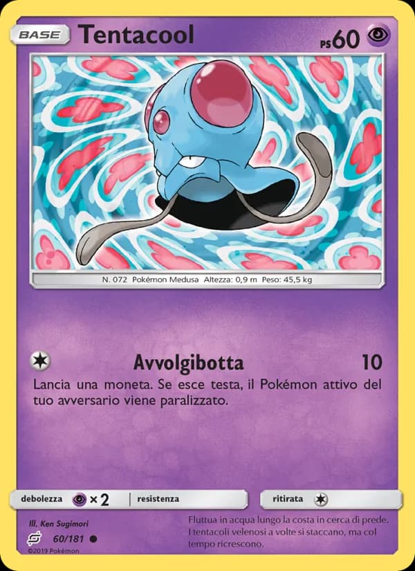 Tentacool card in Italian