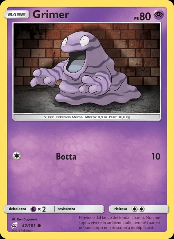 Grimer card in Italian