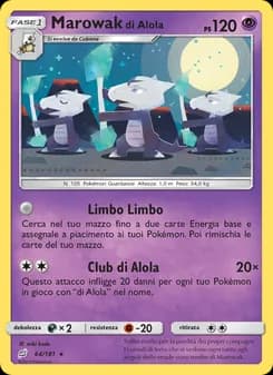 Marowak di Alola card in Italian