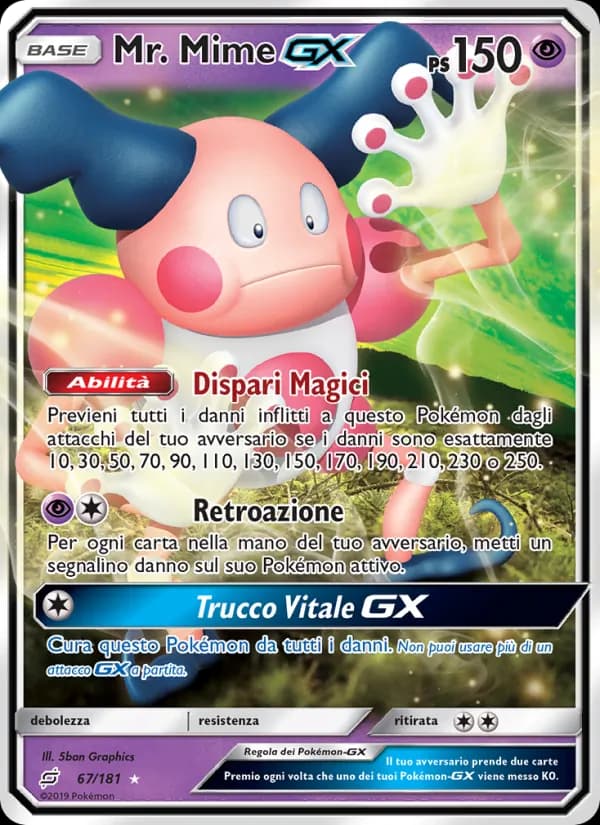 Mr. Mime GX card in Italian