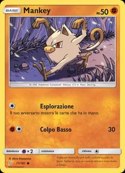 Mankey card in Italian