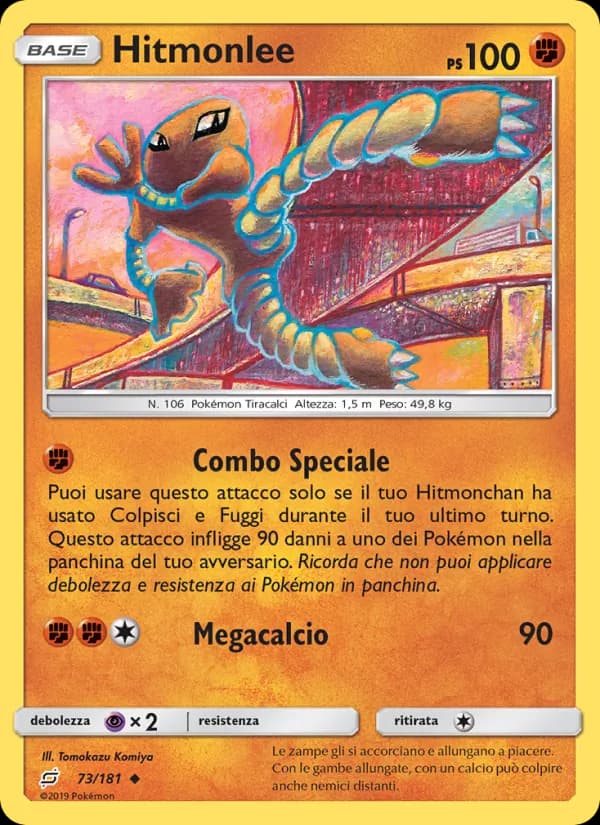 Hitmonlee card in Italian