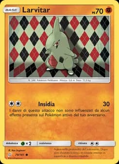 Larvitar card in Italian