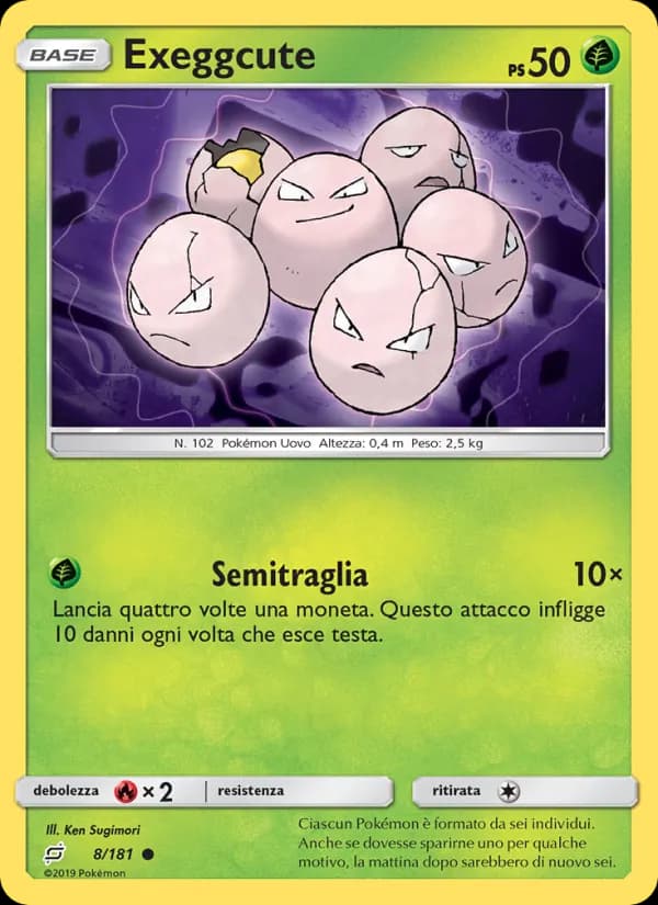 Exeggcute card in Italian