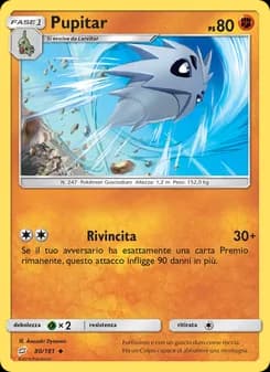 Pupitar card in Italian