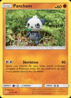 Pancham card in Italian