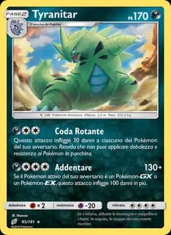 Tyranitar card in Italian