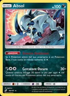 Absol card in Italian