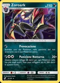 Zoroark card in Italian