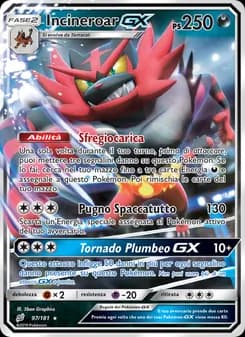 Incineroar GX card in Italian