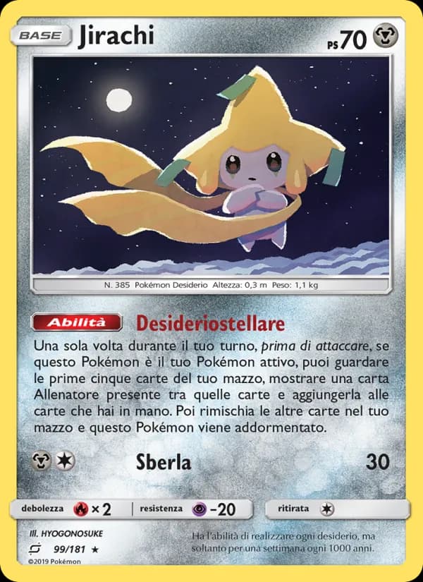 Jirachi card in Italian