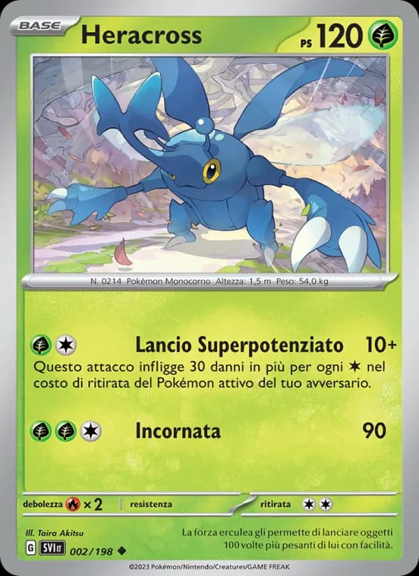 Heracross card in Italian