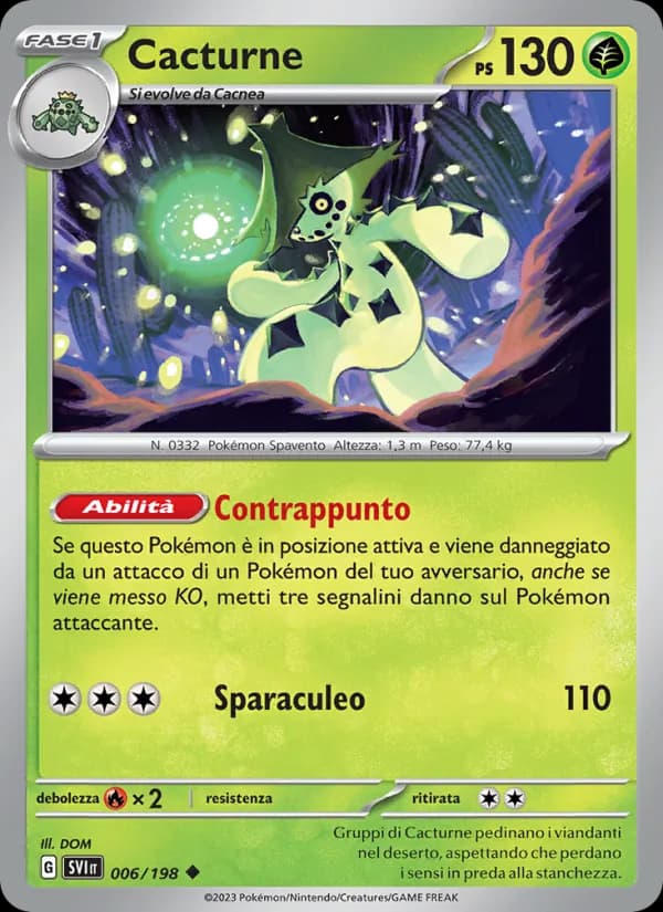 Cacturne card in Italian