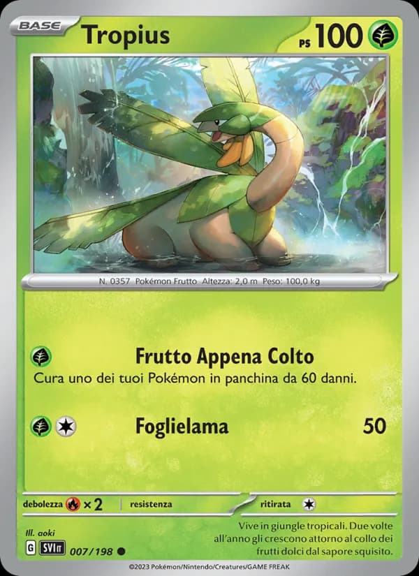 Tropius card in Italian