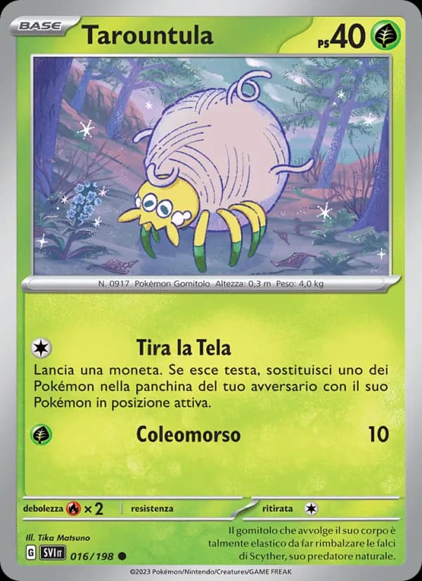Tarountula card in Italian