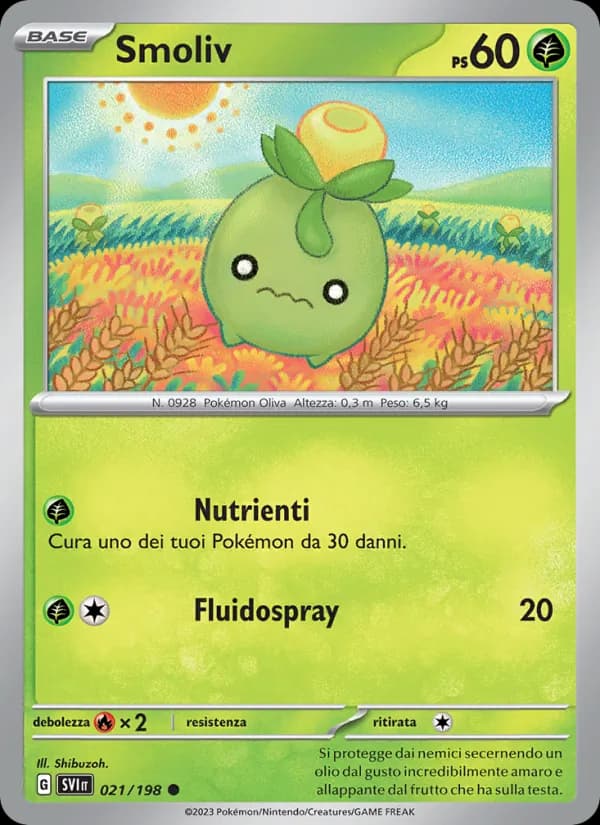 Smoliv card in Italian