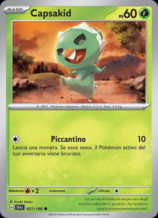 Capsakid card in Italian