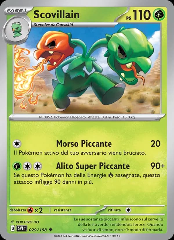 Scovillain card in Italian
