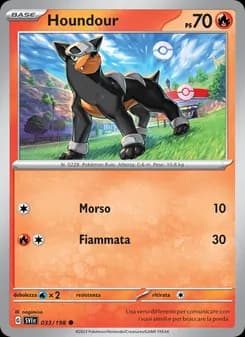 Houndour card in Italian