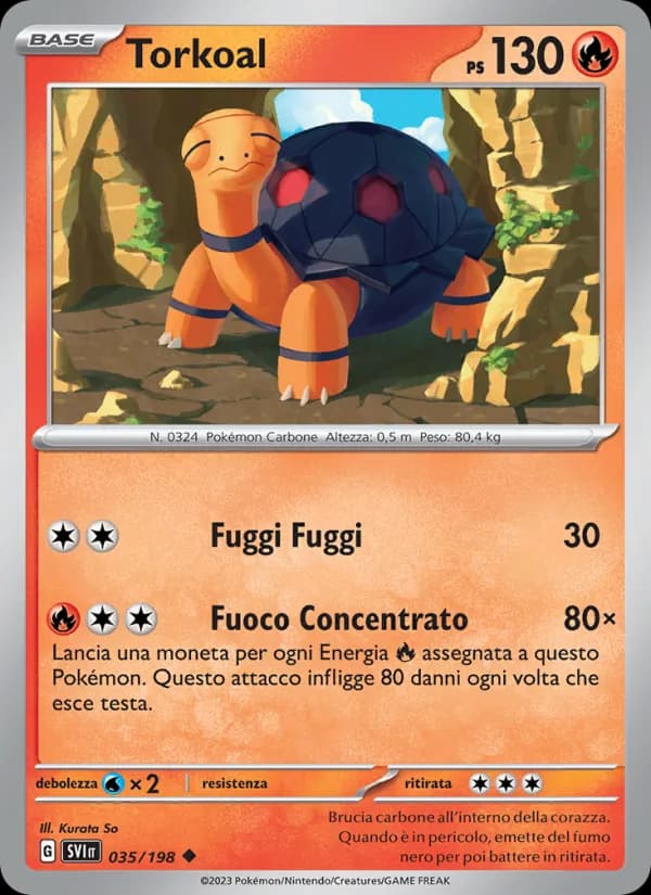 Torkoal card in Italian