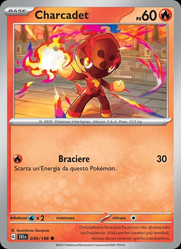 Charcadet card in Italian