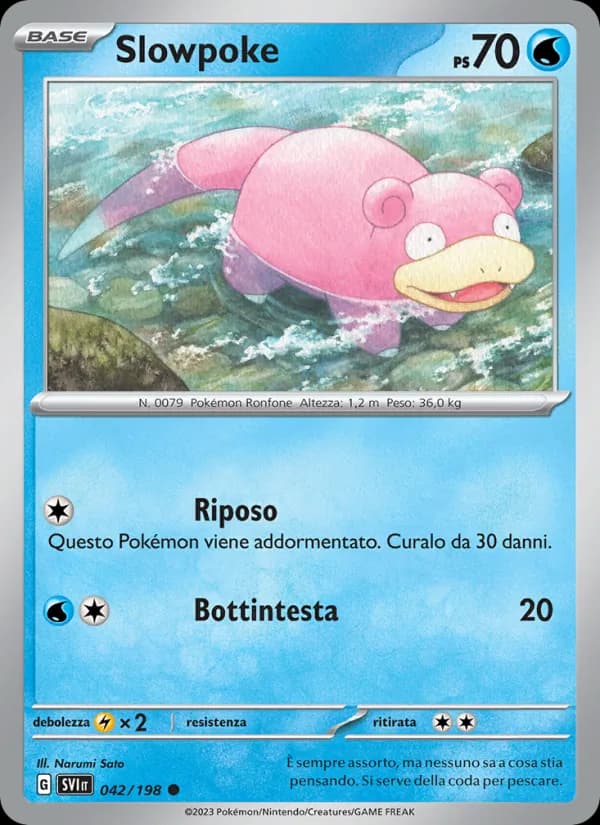 Slowpoke card in Italian