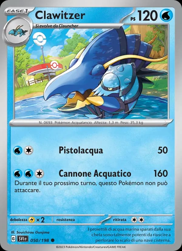 Clawitzer card in Italian