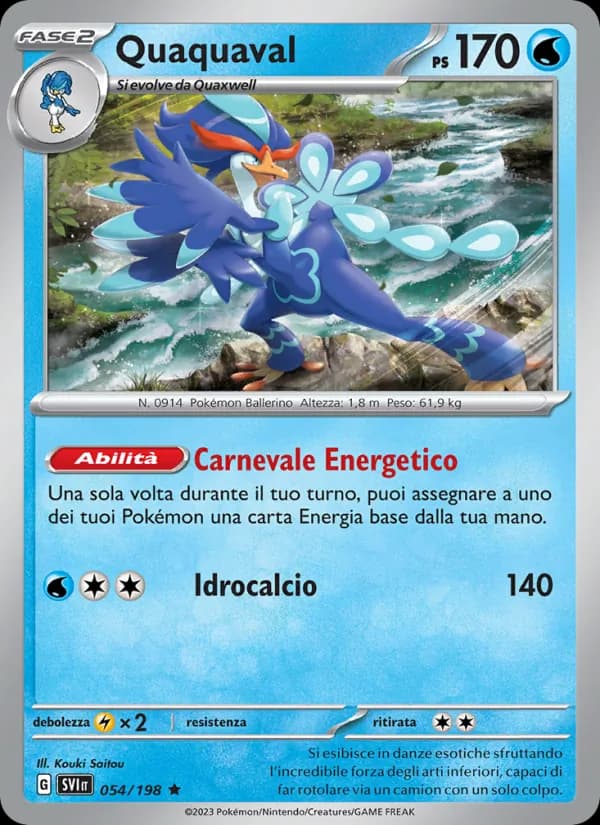 Quaquaval card in Italian