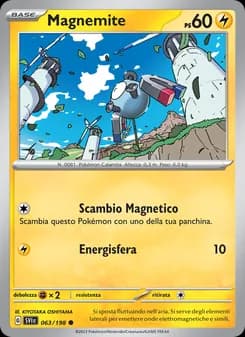 Magnemite card in Italian