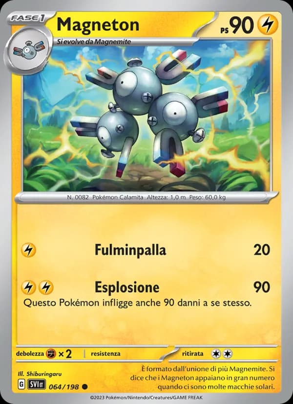 Magneton card in Italian