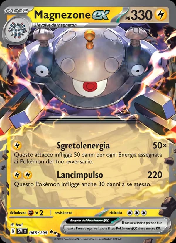 Magnezone-ex card in Italian