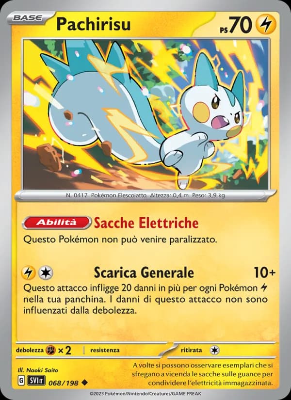 Pachirisu card in Italian