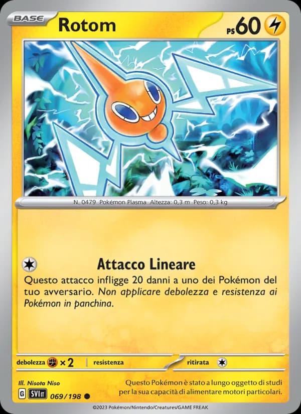 Rotom card in Italian