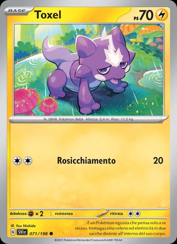 Toxel card in Italian
