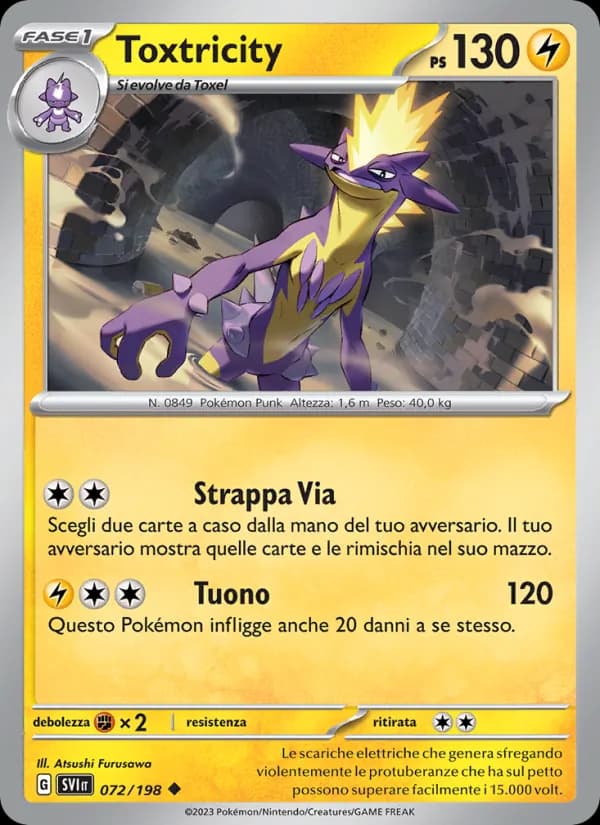 Toxtricity card in Italian