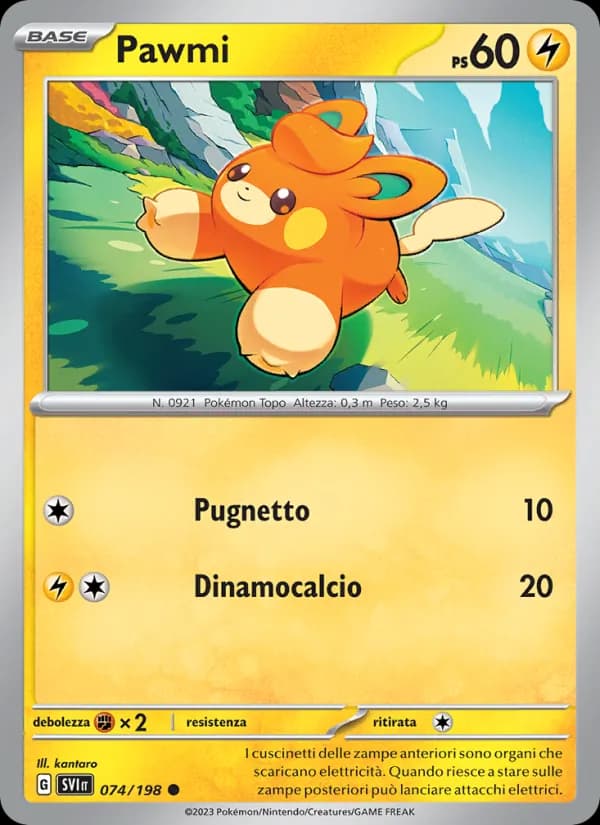 Pawmi card in Italian