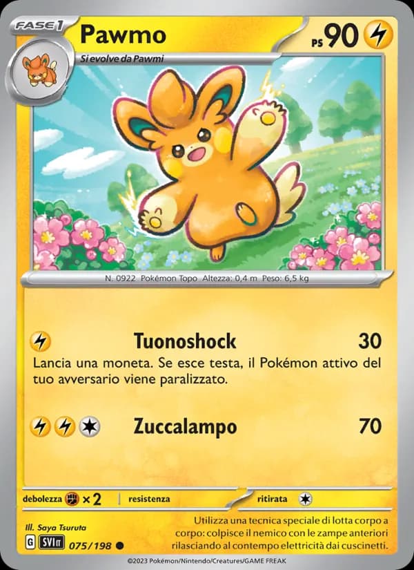 Pawmo card in Italian