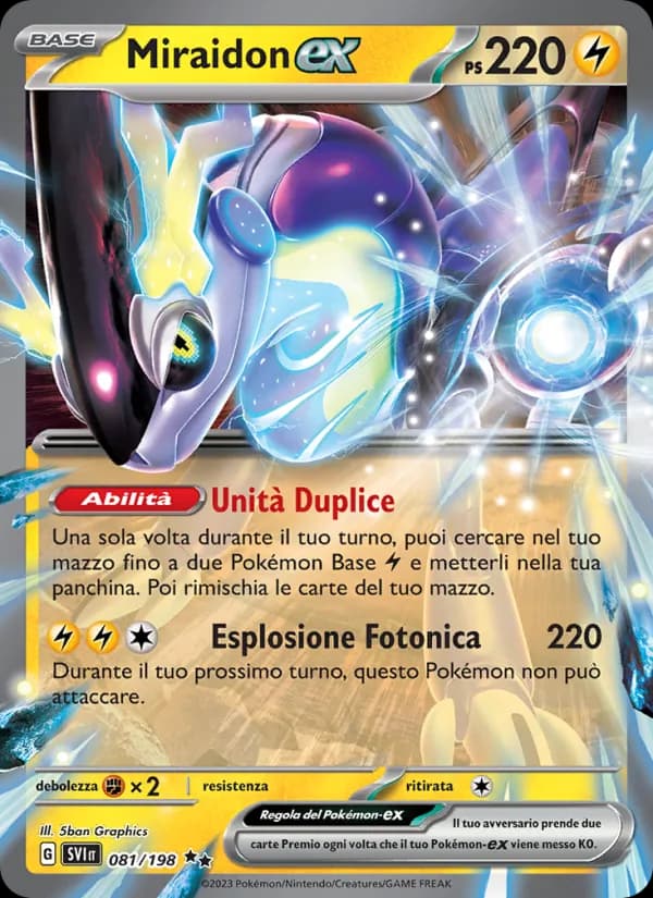 Miraidon-ex card in Italian