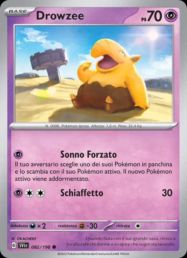 Drowzee card in Italian