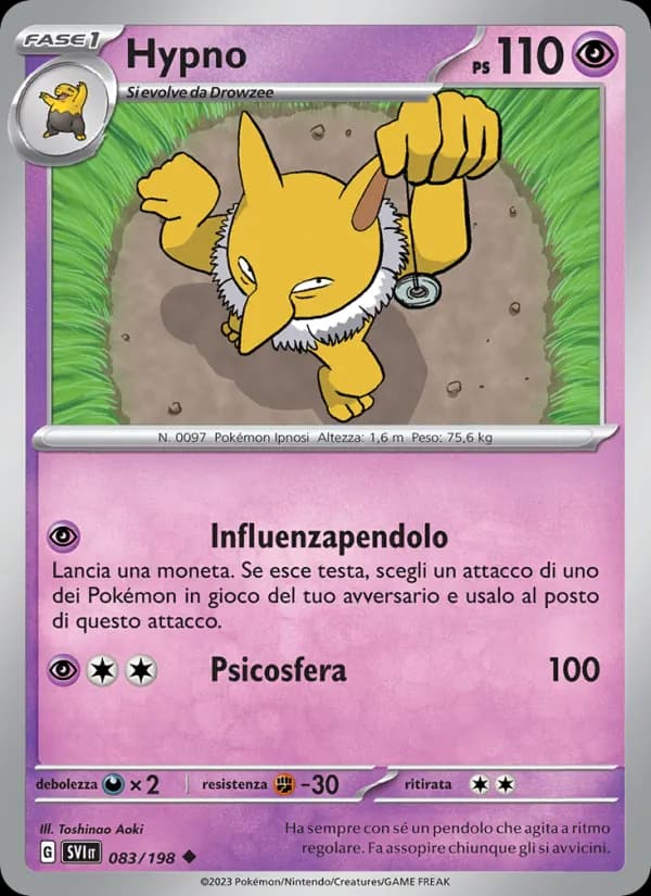 Hypno card in Italian