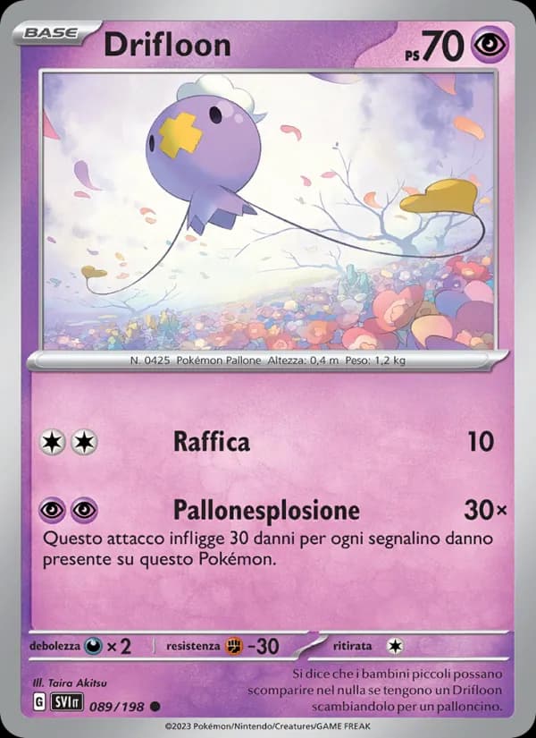 Drifloon card in Italian