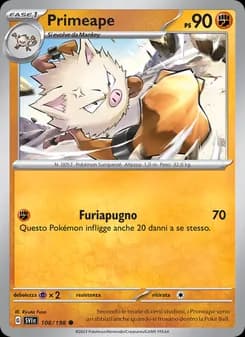 Primeape card in Italian