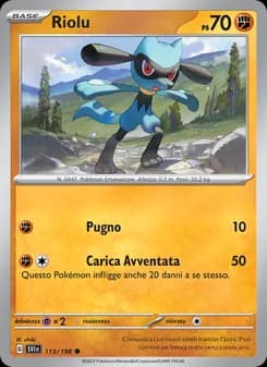 Riolu card in Italian