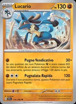 Lucario card in Italian