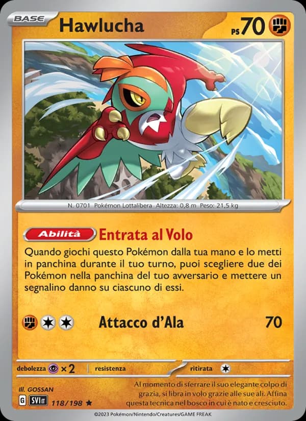 Hawlucha card in Italian